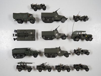 Lot 73 - A group of FRENCH DINKY military vehicles, to...