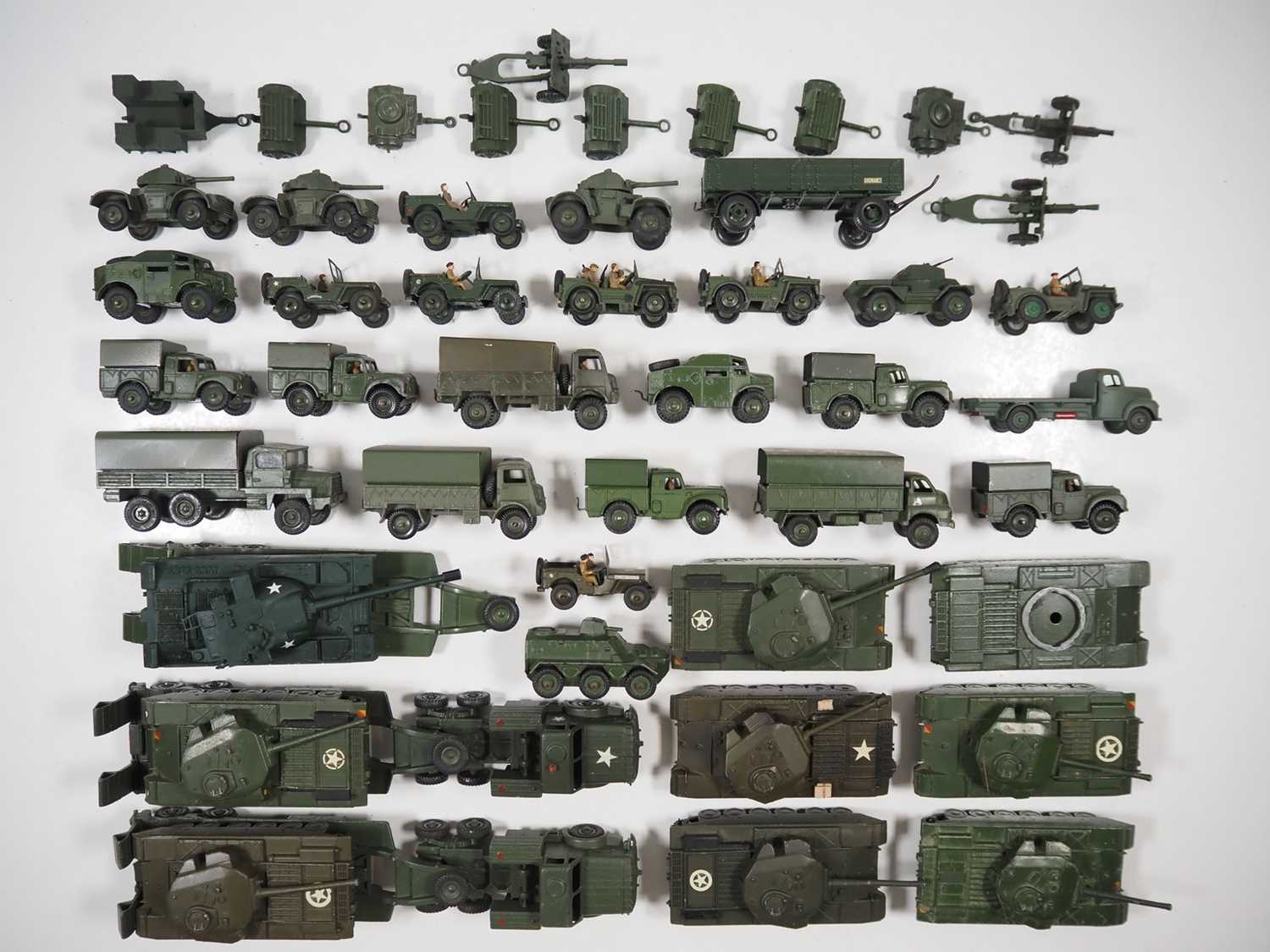 Lot 85 - A large group of playworn DINKY military...