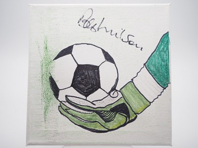 Lot 3 - Bob Wilson - signed canvas with artwork...