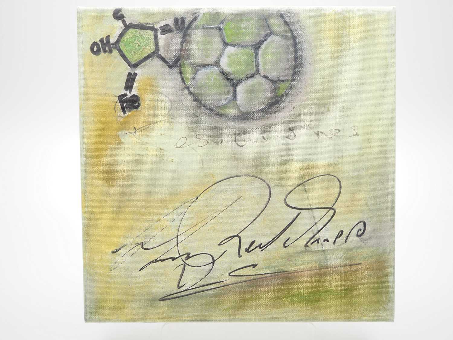 Lot 4 - Harry Redknapp - signed canvas with football...