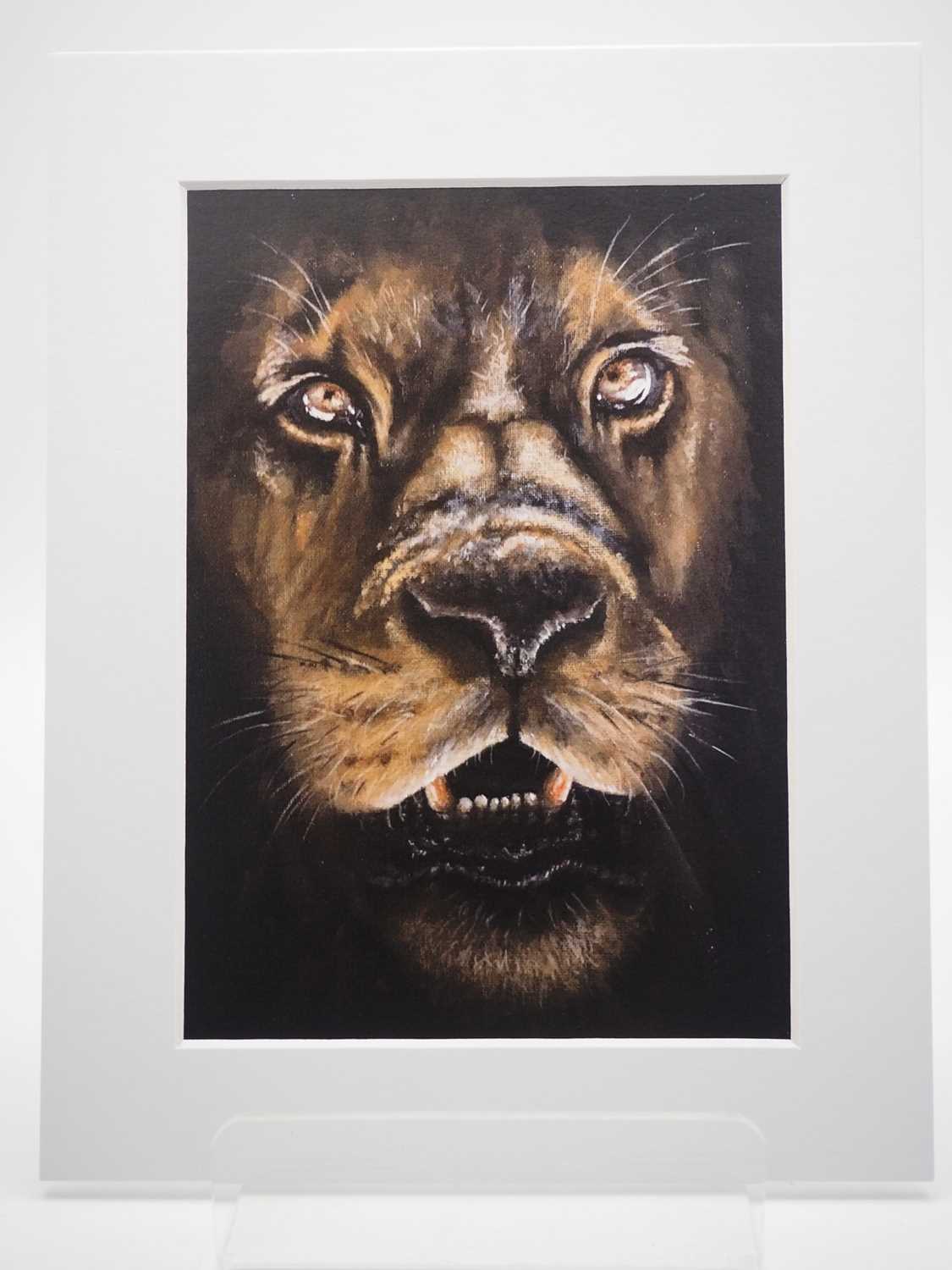 Lot 52 - Suzanne Phillips 'LION' - print - 5" x 7" in a...