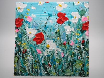 Lot 59 - Charlotte Anna Reed 'POPPIES' - oil on canvas -...