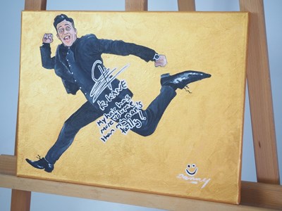 Lot 72 - Russell Kane signed canvas with artwork added...