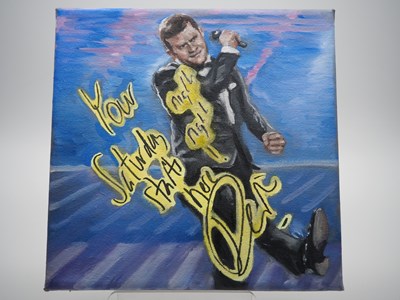 Lot 74 - Dermot O'Leary signed canvas with artwork...