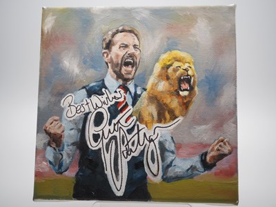 Lot 76 - Gareth Southgate OBE signed canvas with...