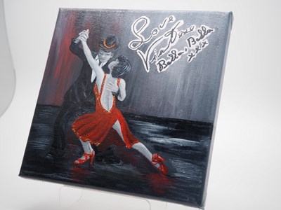 Lot 78 - Vincent Simone signed canvas with artwork by...