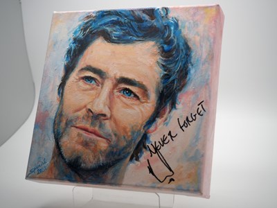 Lot 86 - Howard Donald signed canvas with artwork added...