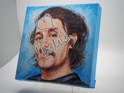 Lot 88 - MARK OWEN signed canvas with artwork added by...