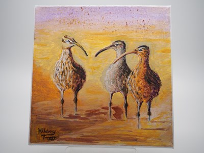 Lot 100 - Hilary Tratt 'THREE BIRDS' - acrylic on canvas...