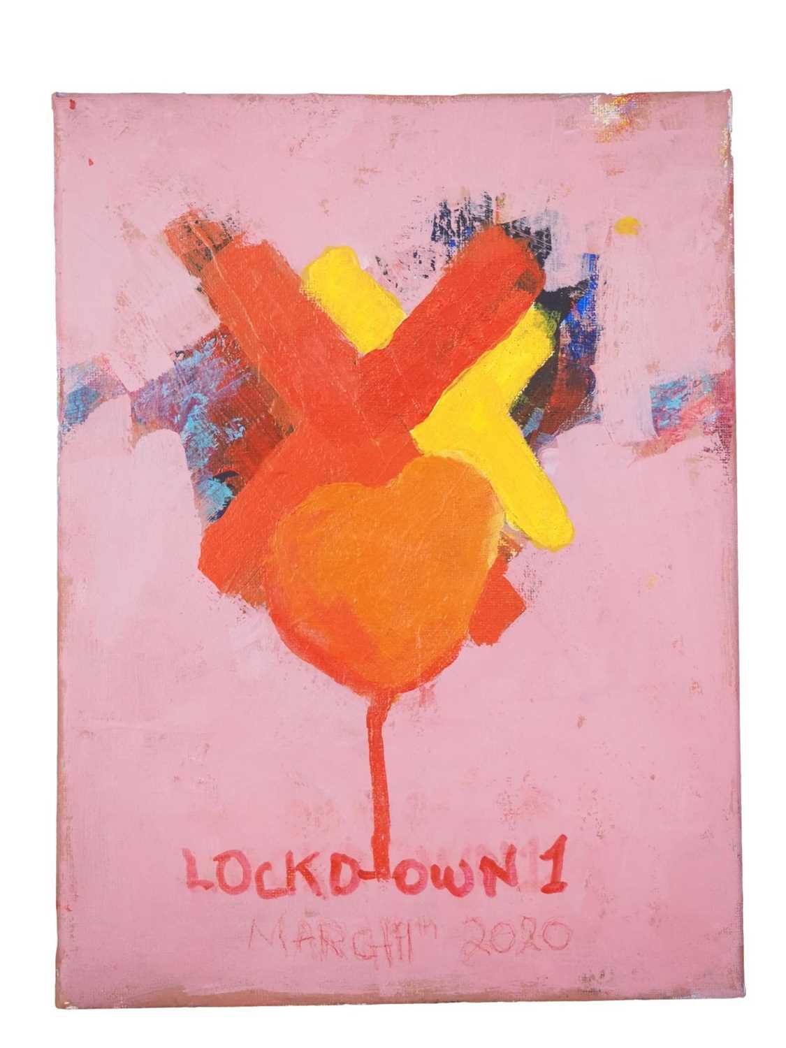 Lot 104 - Neville Cooper 'LOCKDOWN #1' - acrylic on...