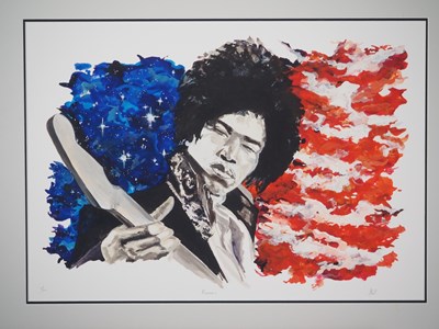 Lot 124 - JIMI HENDRIX - hand numbered and signed 1/100...