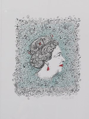Lot 128 - Tiss 'QUEEN'S JUBILEE' - ink on paper - signed...