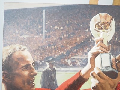 Lot 132 - Will Rochfort 'THE GOAL' - oil on canvas -...