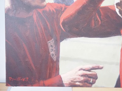 Lot 132 - Will Rochfort 'THE GOAL' - oil on canvas -...