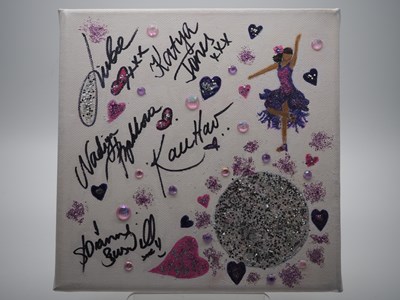 Lot 140 - Strictly girls signed canvas with artwork...