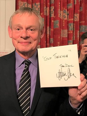 Lot 143 - Martin Clunes 'Doc Martin' signed canvas with...