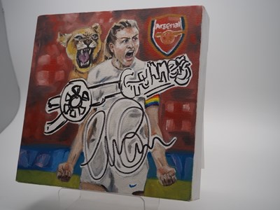Lot 156 - Leah Williamson signed canvas with artwork...
