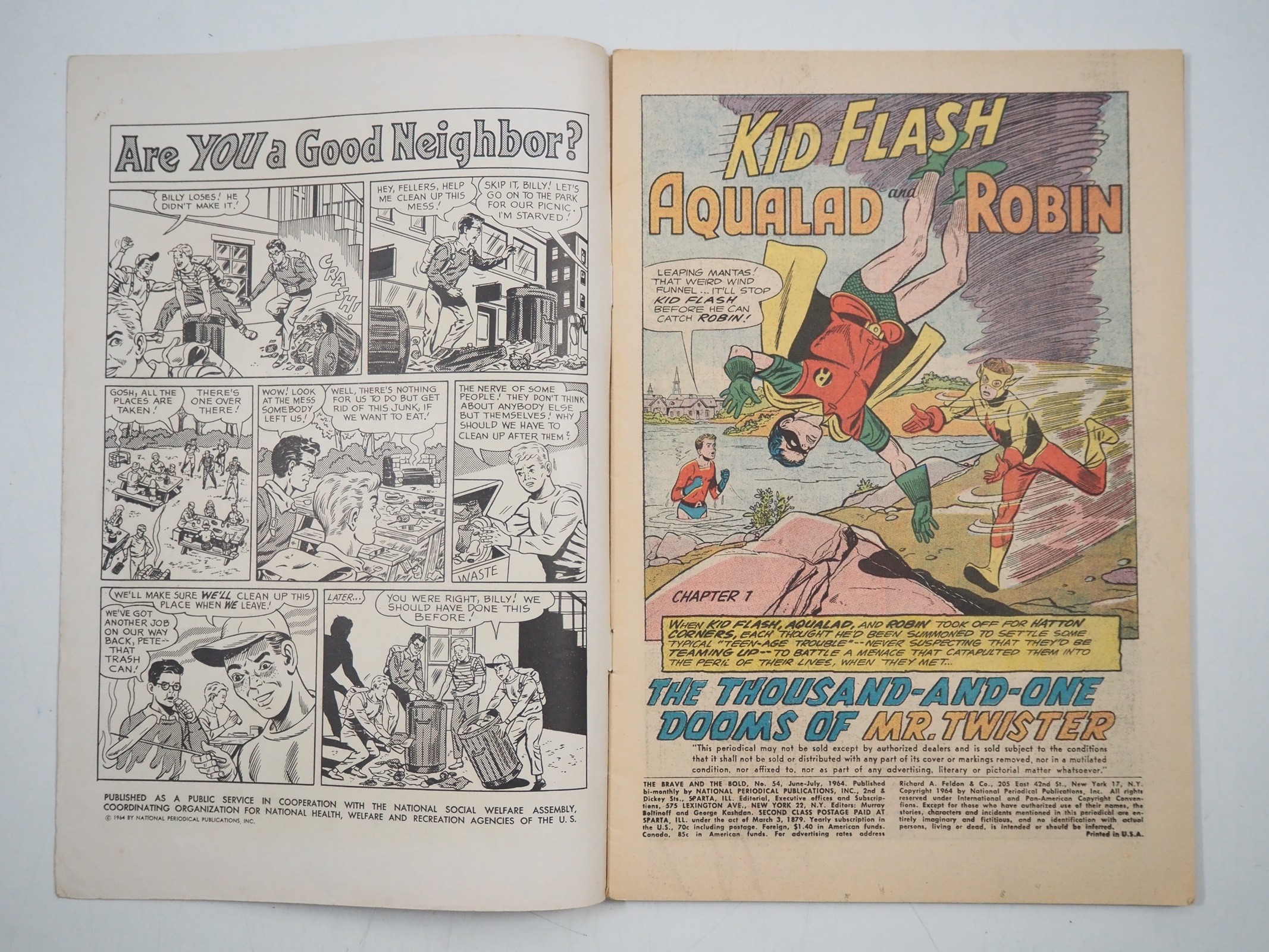 The Brave and the Bold #54 Kid Flash, Aqualad, and Robin (DC, 1964