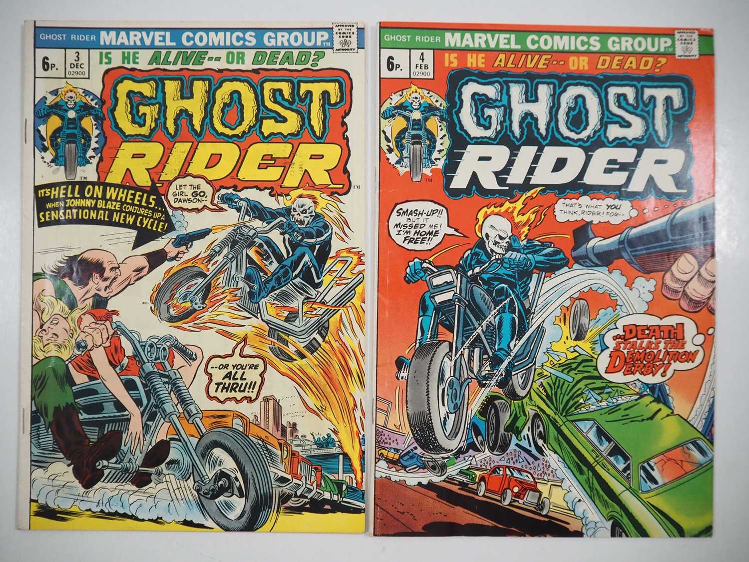 Lot 202 - GHOST RIDER #3 & 4 (2 in Lot) - (1973/1974 -...