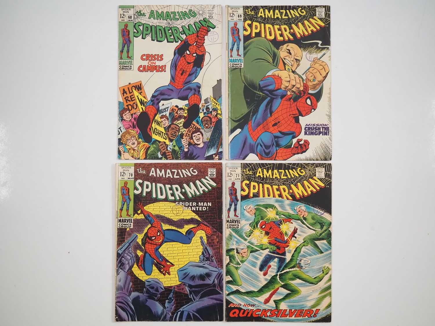 Lot 258 - AMAZING SPIDER-MAN #68, 69, 70 & 71 - (4 in...