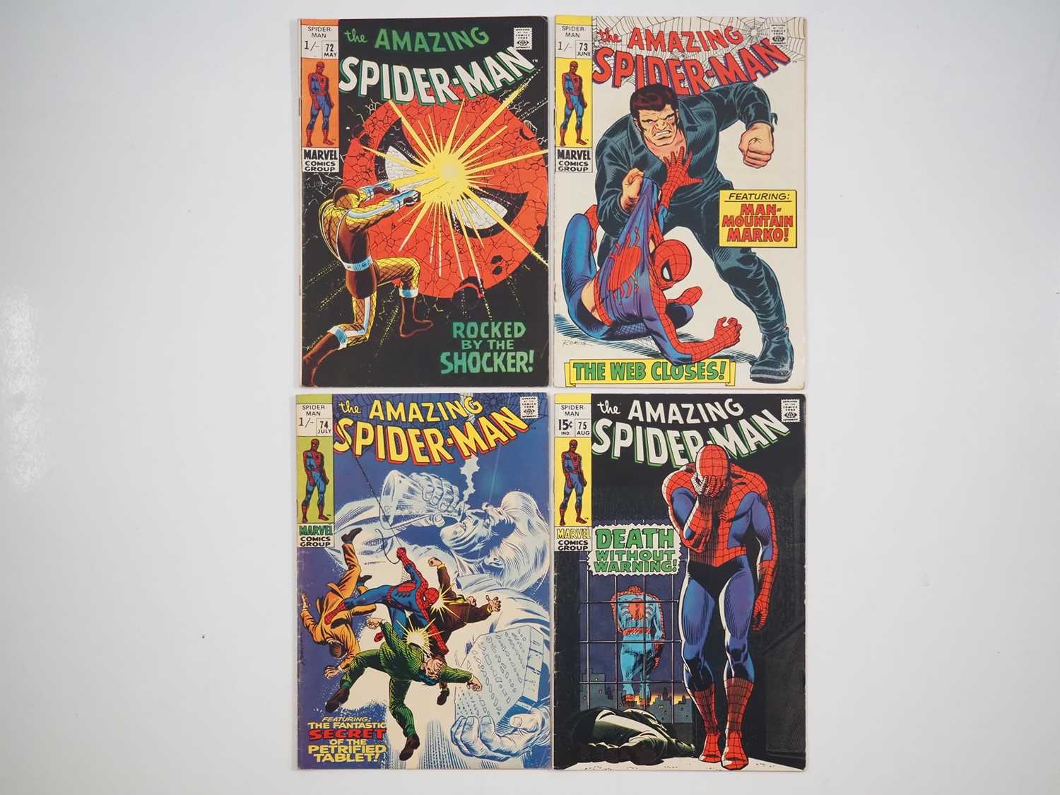 Lot 259 - AMAZING SPIDER-MAN #72, 73, 74 & 75 - (4 in