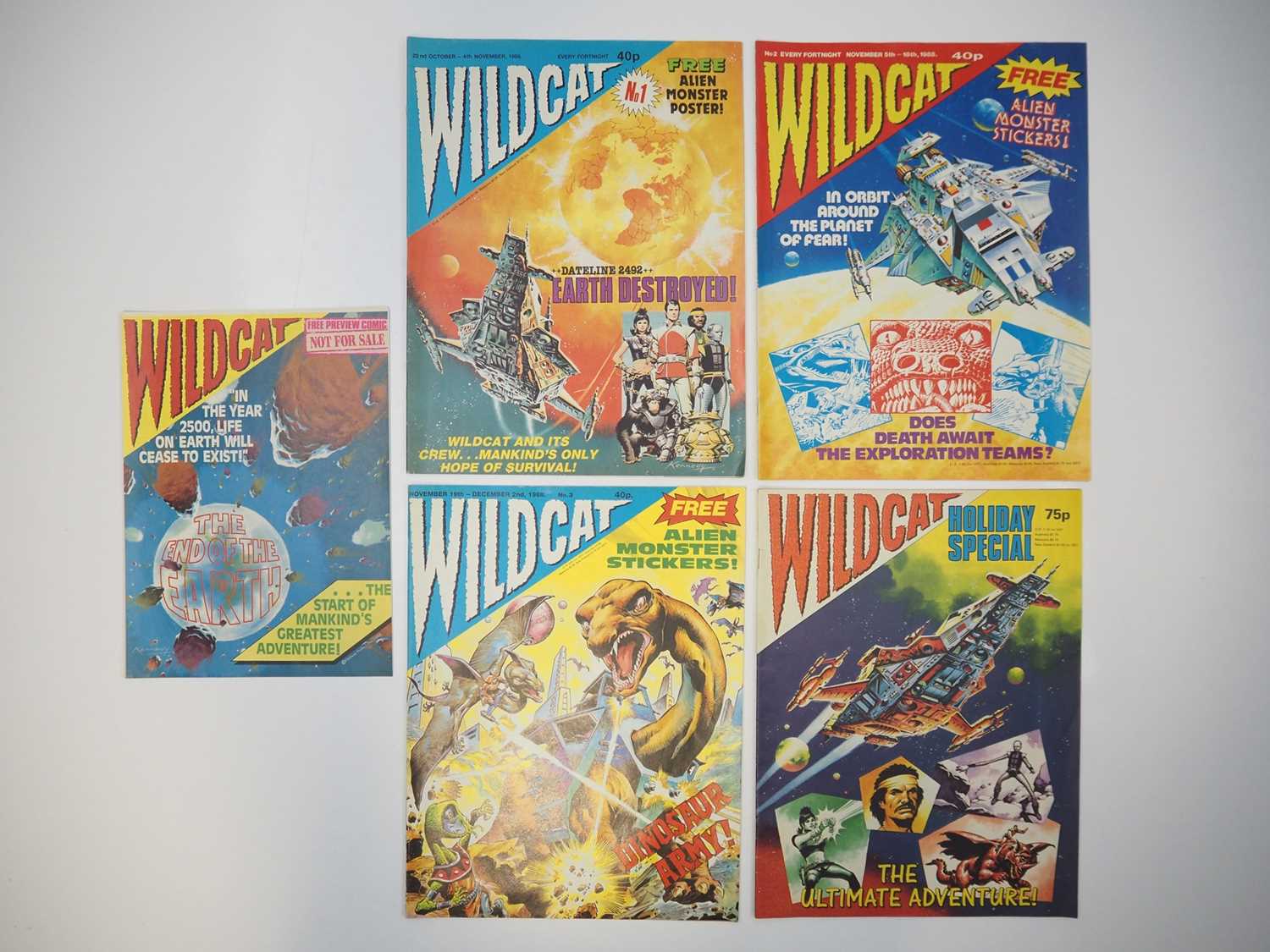 Lot 29 - WILDCAT COMIC #PREVIEW, 1, 2, 3 & HOLIDAY...