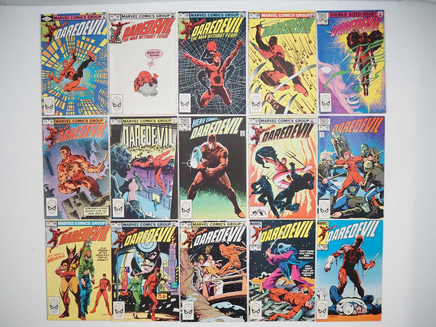Lot 334 - DAREDEVIL #186, 187, 188, 189, 190, 191, 192,...