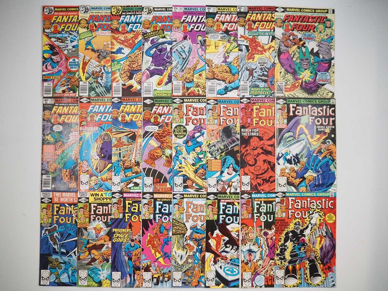 Lot 353 - FANTASTIC FOUR #201 to 209, 215 to 229 (24 in...