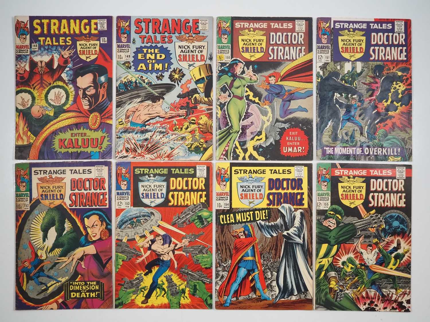 Lot 457 - STRANGE TALES #148, 149, 150, 151, 152, 153,...