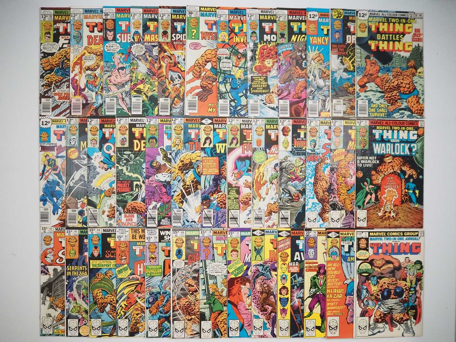 Lot 569 - MARVEL TWO-IN-ONE #26 to 34, 47, 49 to 72, 75,...
