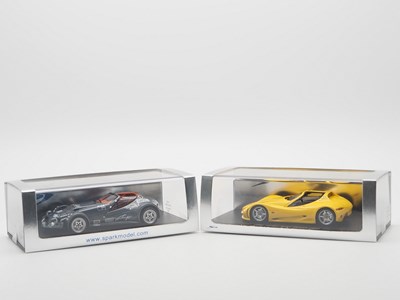 Lot 221 - A pair of 1:43 scale hand built resin models...