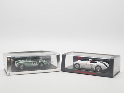 Lot 325 - A pair of 1:43 scale hand built resin models...