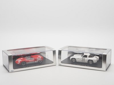 Lot 336 - A pair of 1:43 scale hand built resin models...