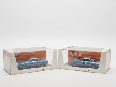 Lot 338 - A pair of 1:43 scale hand built resin models...