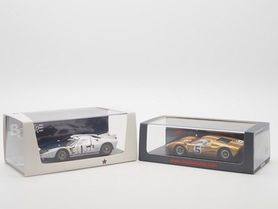 Lot 340 - A pair of 1:43 scale hand built resin models...