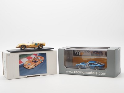 Lot 348 - A pair of 1:43 scale hand built resin models...