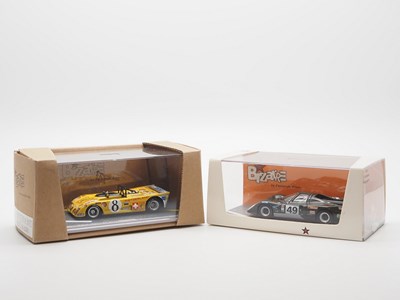 Lot 395 - A pair of 1:43 scale hand built resin models...