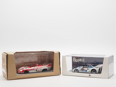 Lot 399 - A pair of 1:43 scale hand built resin models...