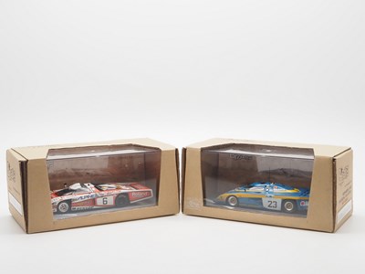 Lot 405 - A pair of 1:43 scale hand built resin models...