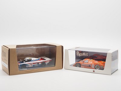 Lot 410 - A pair of 1:43 scale hand built resin models...