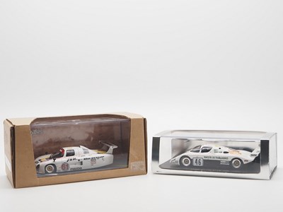 Lot 412 - A pair of 1:43 scale hand built resin models...