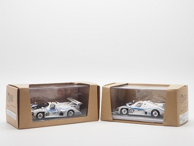 Lot 418 - A pair of 1:43 scale hand built resin models...