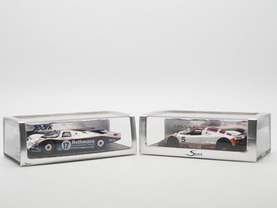 Lot 420 - A pair of 1:43 scale hand built resin models...