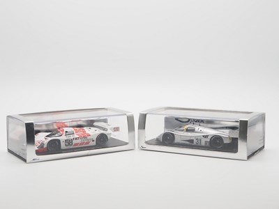 Lot 425 - A pair of 1:43 scale hand built resin models...