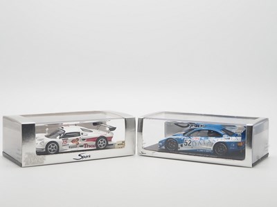 Lot 433 - A pair of 1:43 scale hand built resin models...