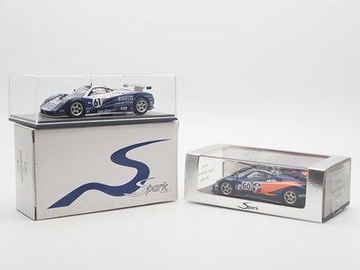 Lot 440 - A pair of 1:43 scale hand built resin models...