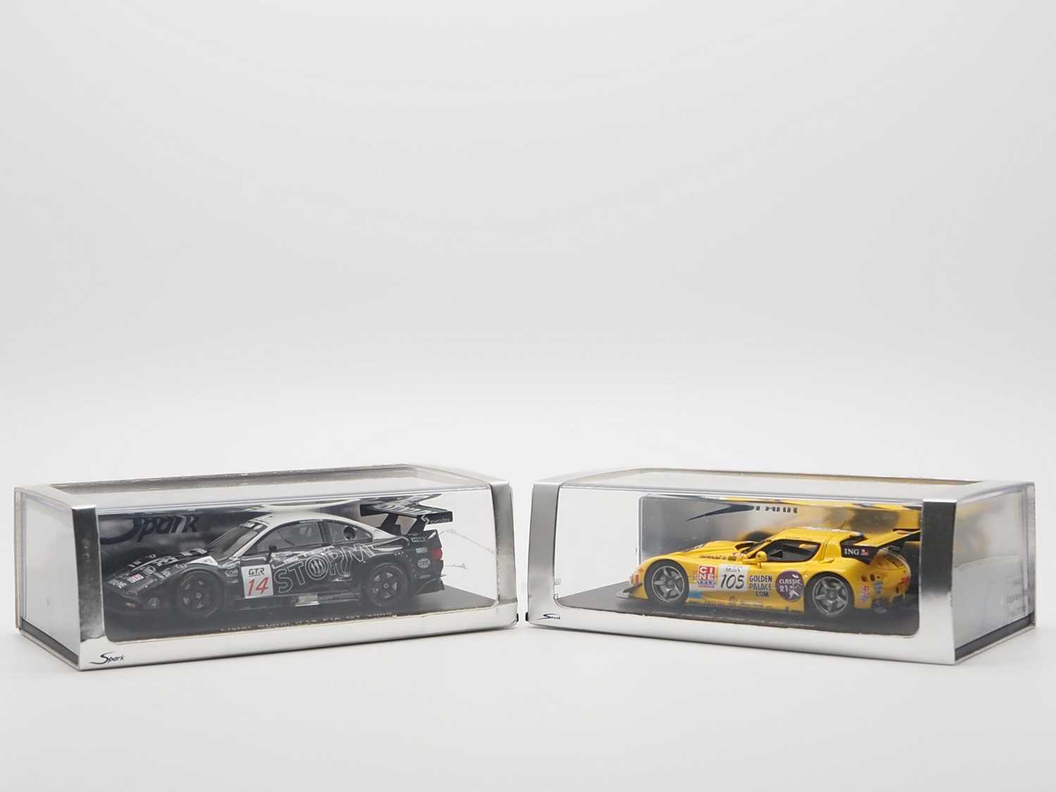 Lot 442 - A pair of 1:43 scale hand built resin models...