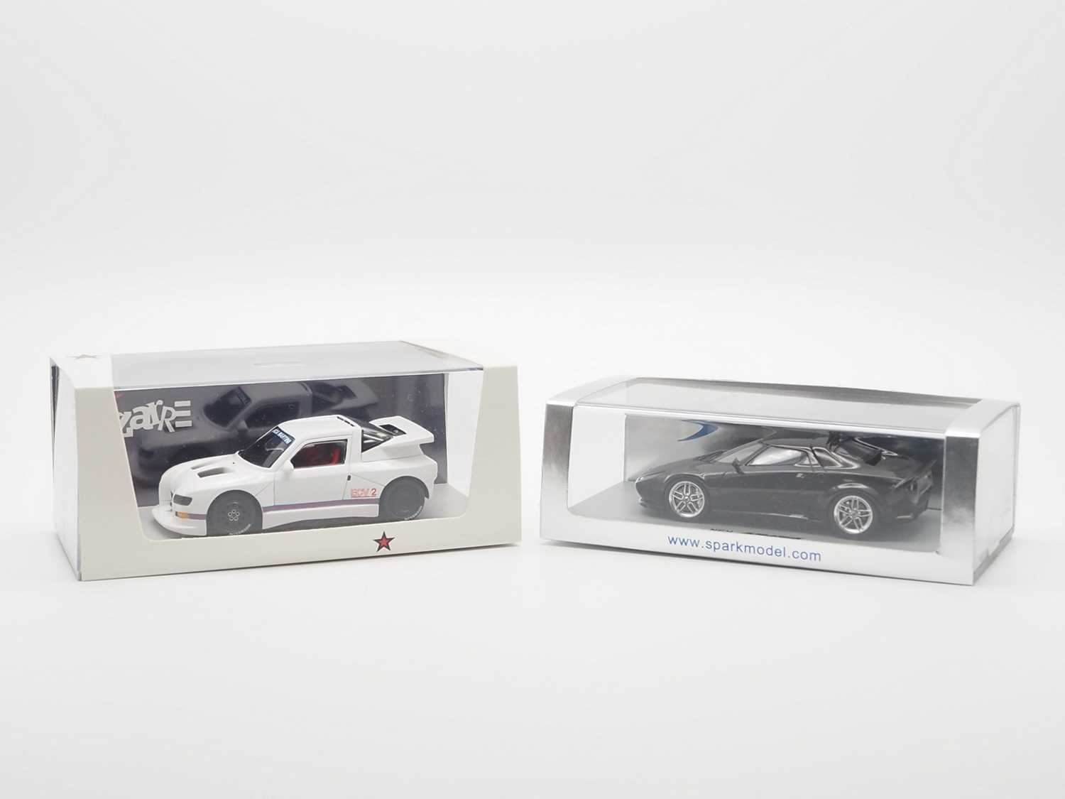 Lot 47 - A pair of hand built 1:43 scale resin models...