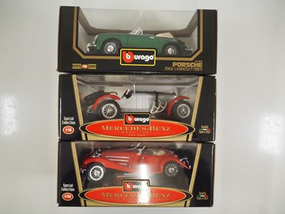 Lot 119 - A group of 1:18 scale BBURAGO diecast cars to...