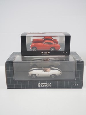 Lot 136 - A pair of hand built 1:43 scale resin models...